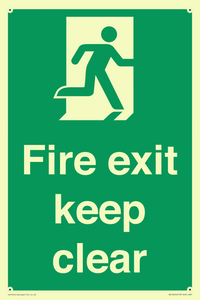 Fire exit keep clear